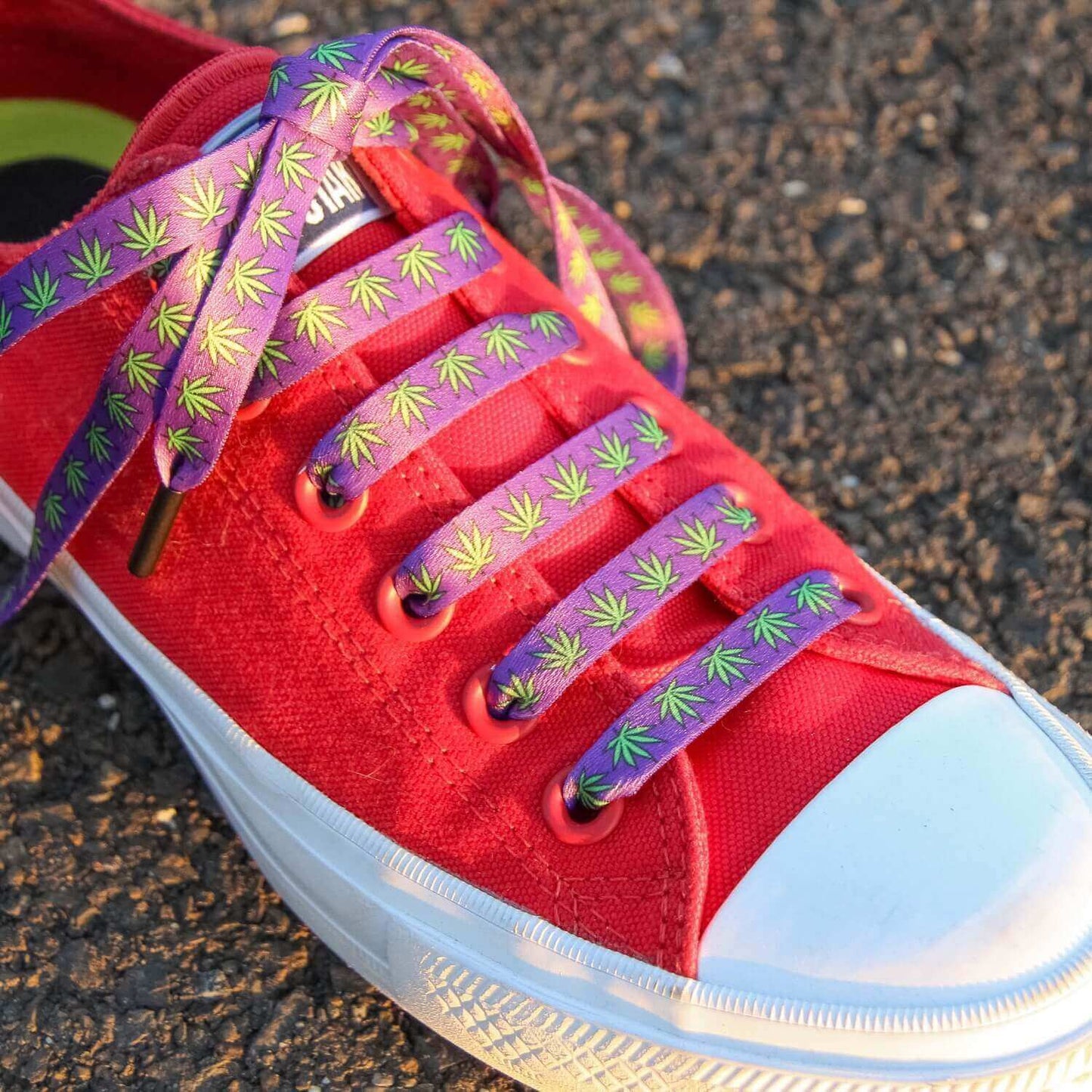 Weed Shoelaces Purple