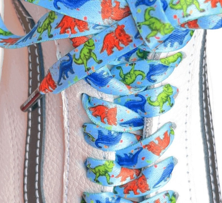 Dinosaur Shoelaces Blue